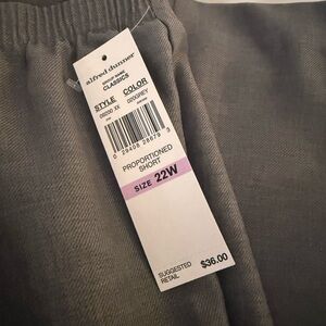 Alfred Dunner Charcoal Trousers 22w Short NWT